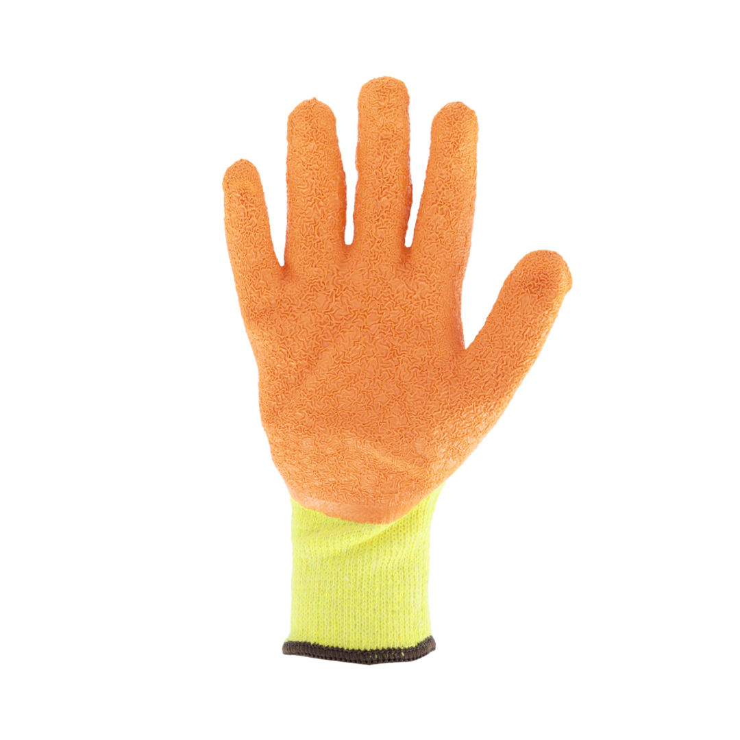 Gloves yellow poly cotton Latex C20 3